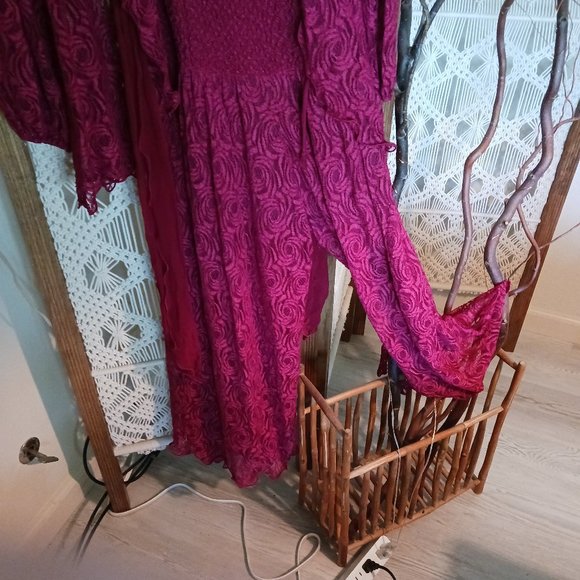 VINTAGE 1991 COUTURE LACE PALAZZO DRESS - Picture 2 of 4